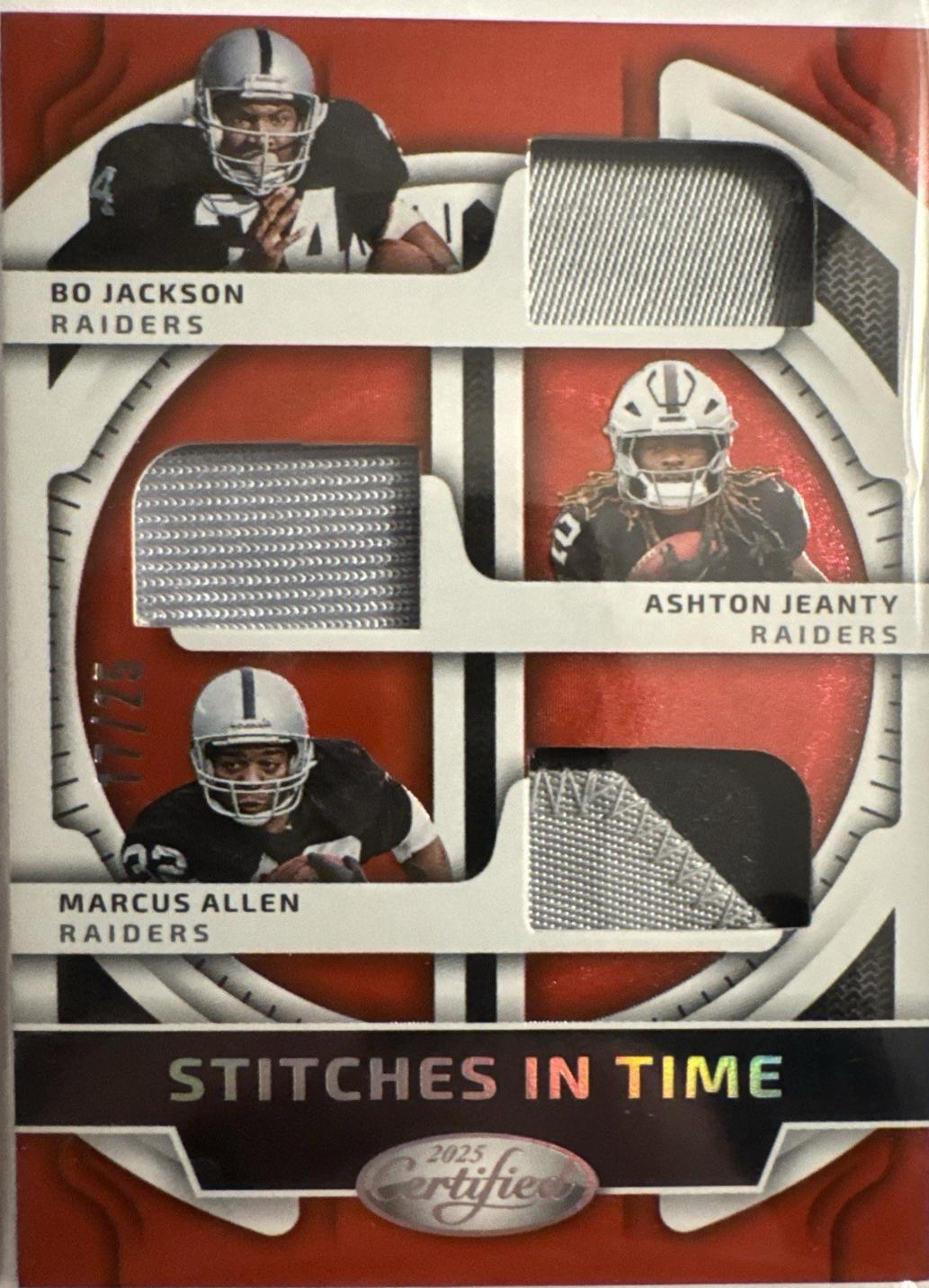 Bo Jackson / Ashton Jeanty / Marcus Allen [Red] #SITT-BAM