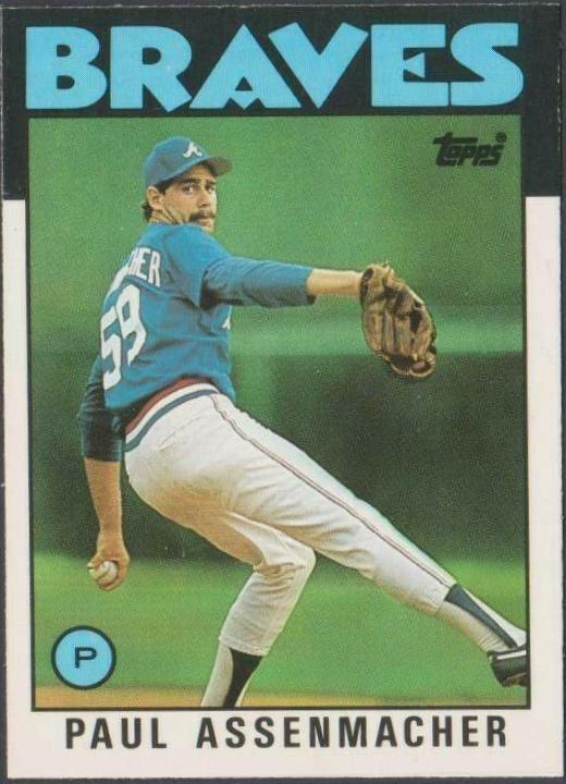 Paul Assenmacher #4T Baseball Cards 1986 Topps Traded