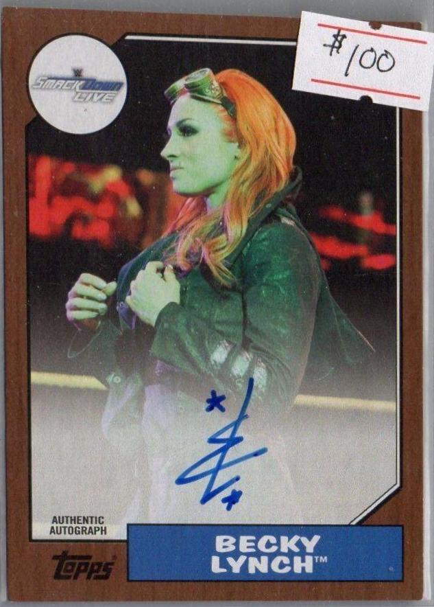 Becky Lynch Wrestling Cards 2017 Topps WWE Heritage Autographs