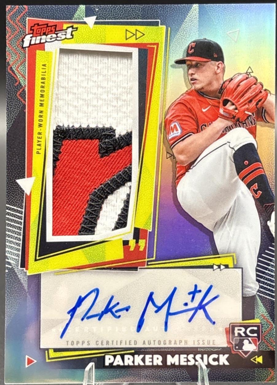 Parker Messick #RPA-PM 2026 Topps Finest Rookie Patch Autograph Baseball