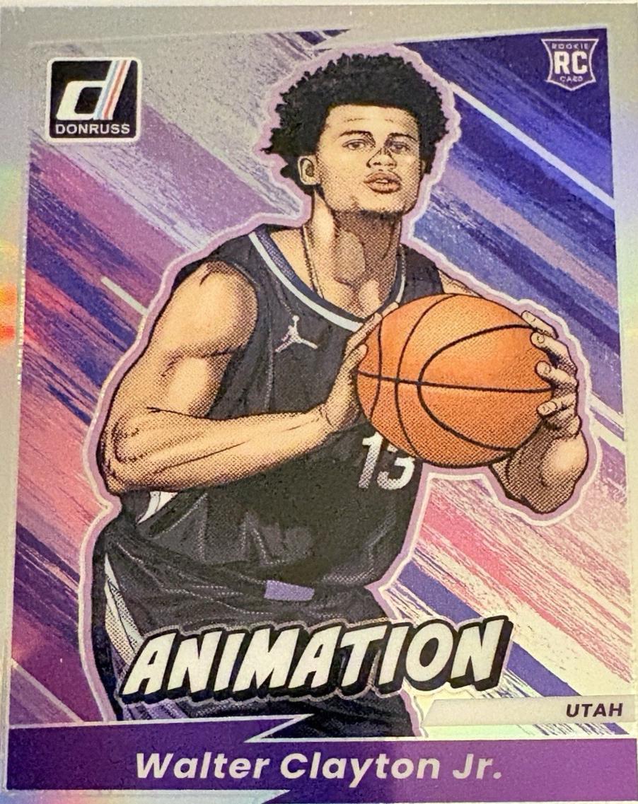 Walter Clayton Jr. #10 2025 Panini Donruss Animation Basketball