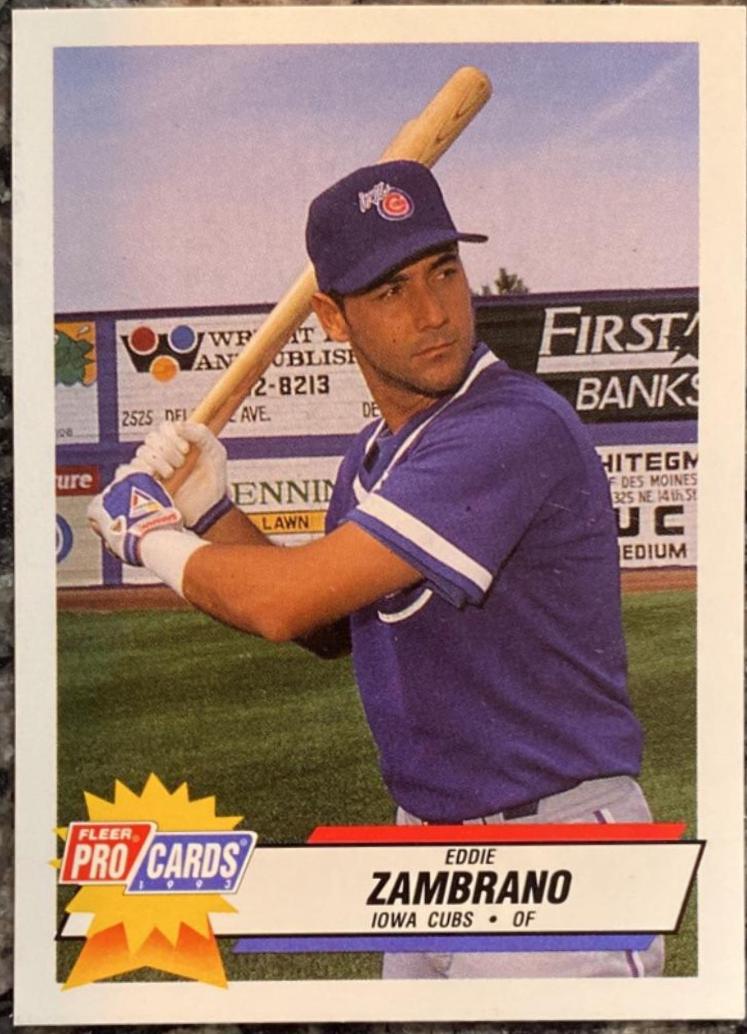 Eddie Zambrano #6 Baseball Cards 1993 Fleer ProCards Triple A League All Stars