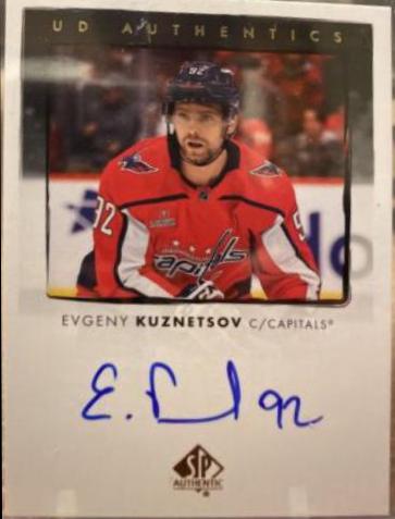 Evgeny Kuznetsov #UDA-EK Hockey Cards 2022 SP Authentic UD Autographs