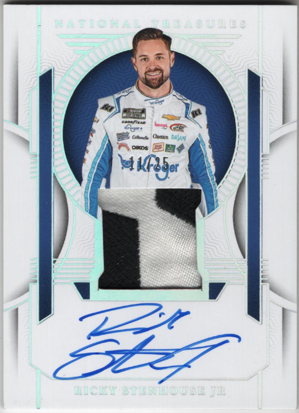 Ricky Stenhouse Jr #22 Racing Cards 2024 Panini National Treasures NASCAR Signature