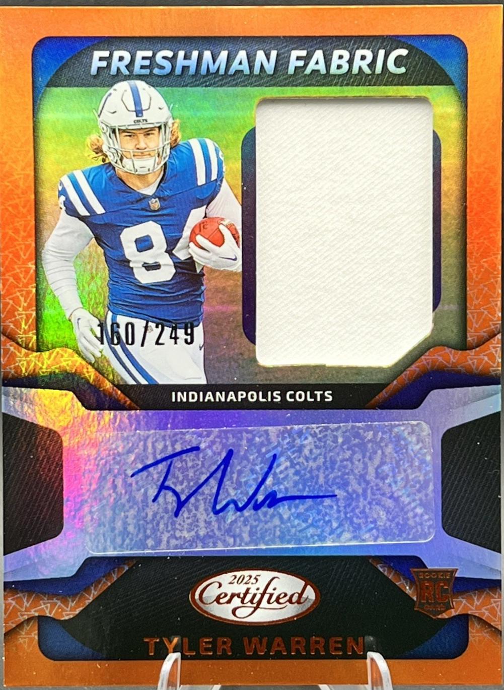 Tyler Warren #15 Prices | 2025 Panini Certified Rookie Signature