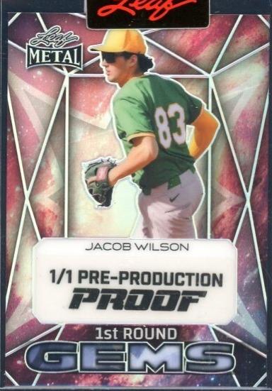 Jacob Wilson #1RG-JW1 2024 Leaf Metal Baseball 1st Round Gems