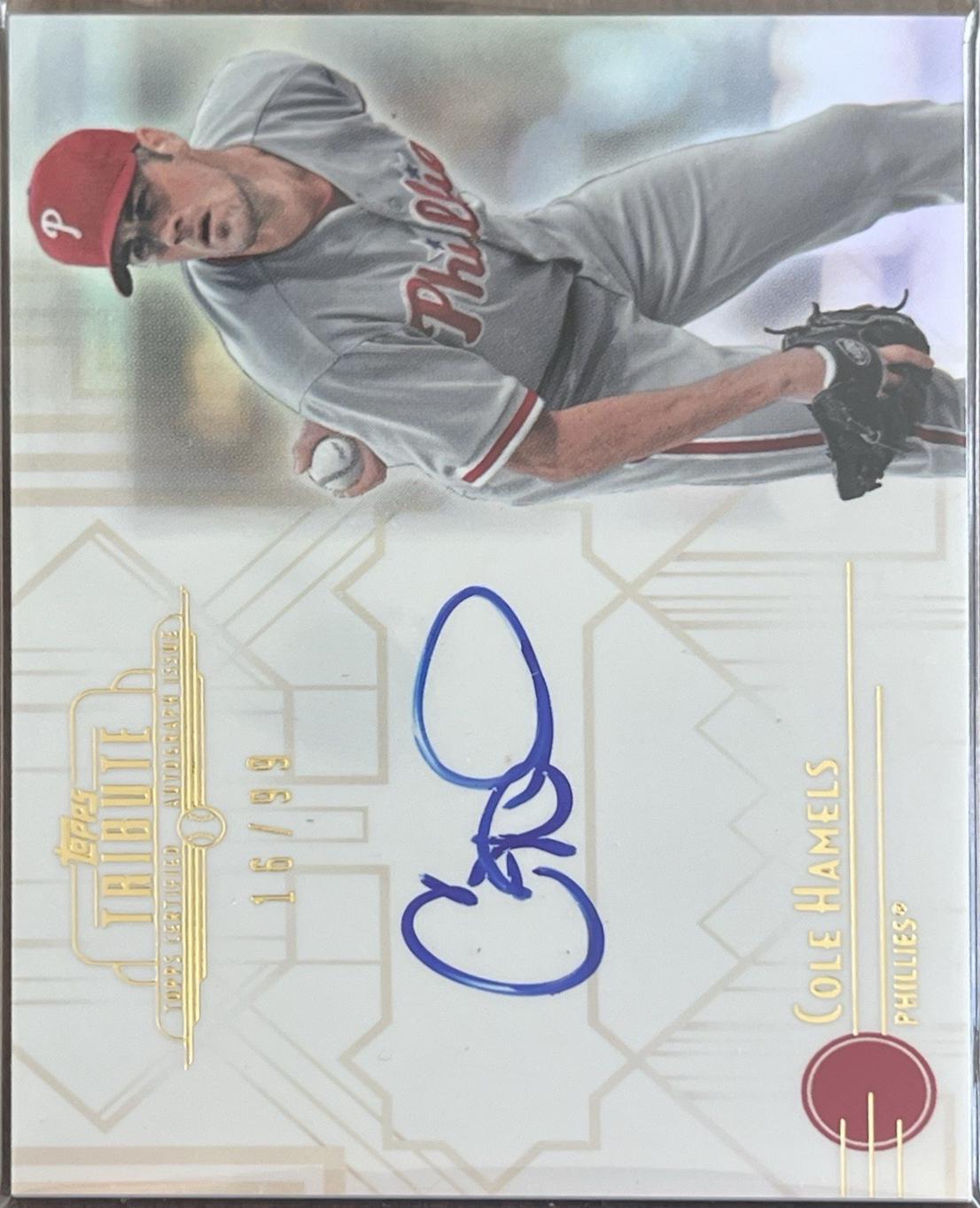 Cole Hamels #TA-CH 2014 Topps Tribute Autograph Baseball
