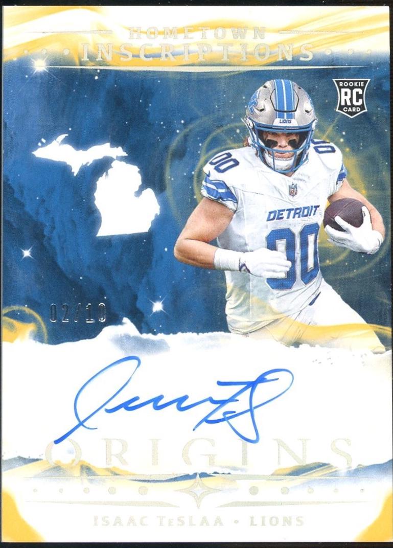 Isaac TeSlaa [Gold] #30 Prices | 2025 Panini Origins Rookie Autograph ...