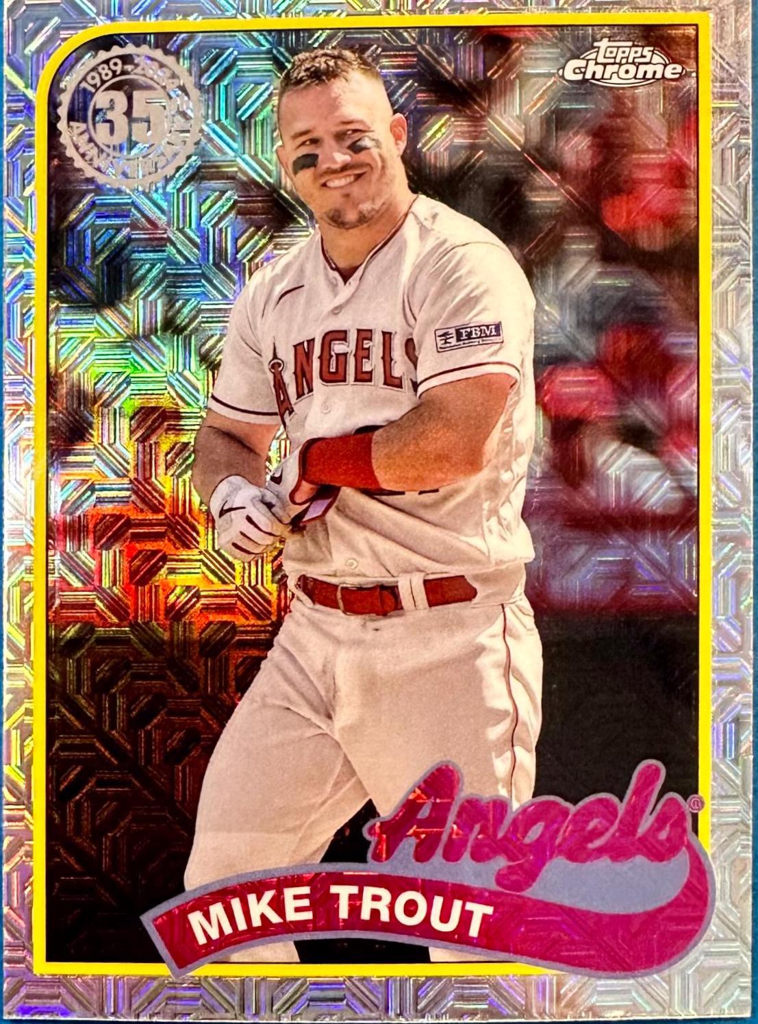 Mike Trout #2T89C-100 Baseball Cards 2024 Topps 1989 Chrome Silver Pack