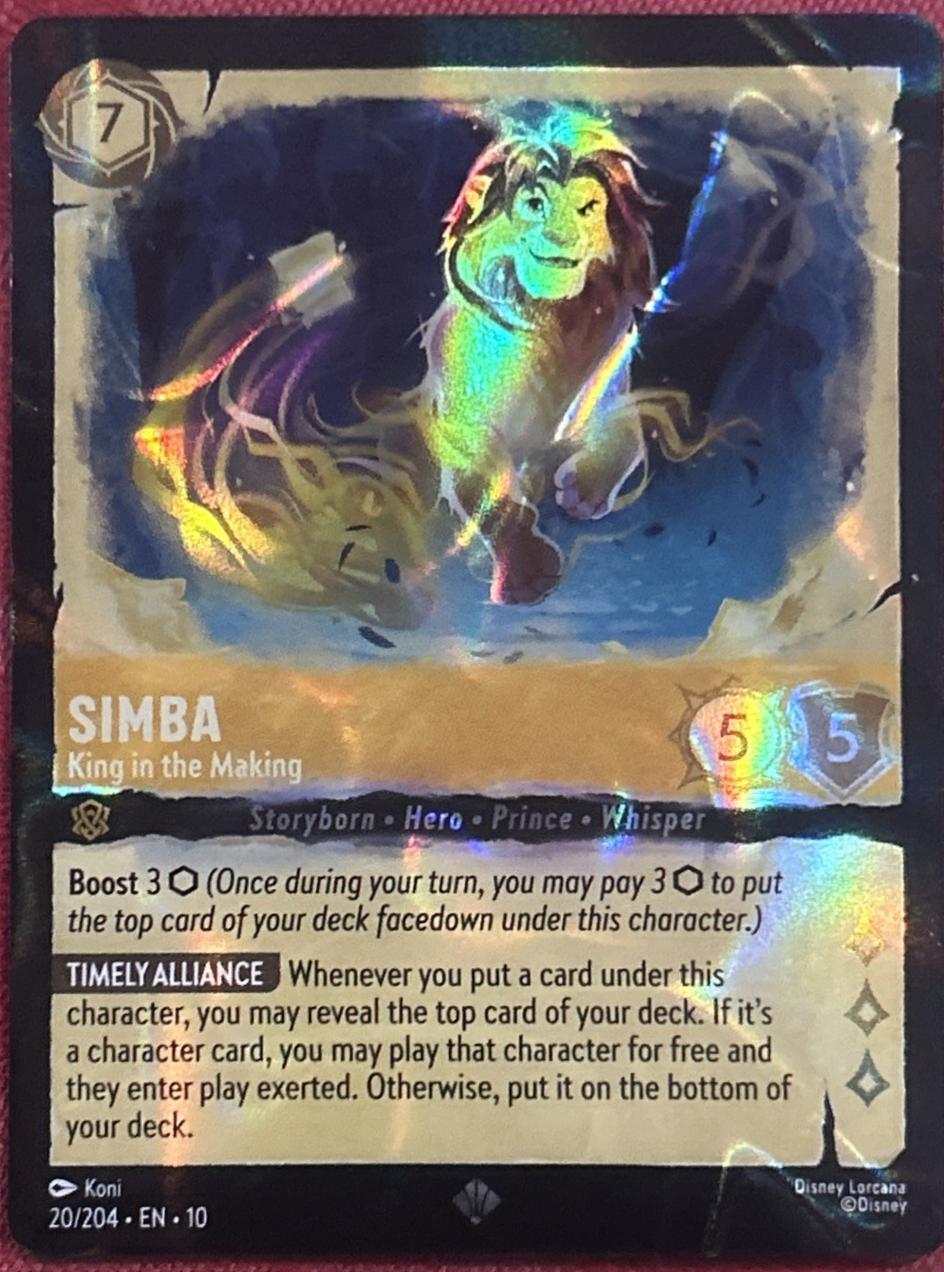 simba lorcana card Lorcana - The First Chapter - Simba - Returned King (Enchanted) main image 0