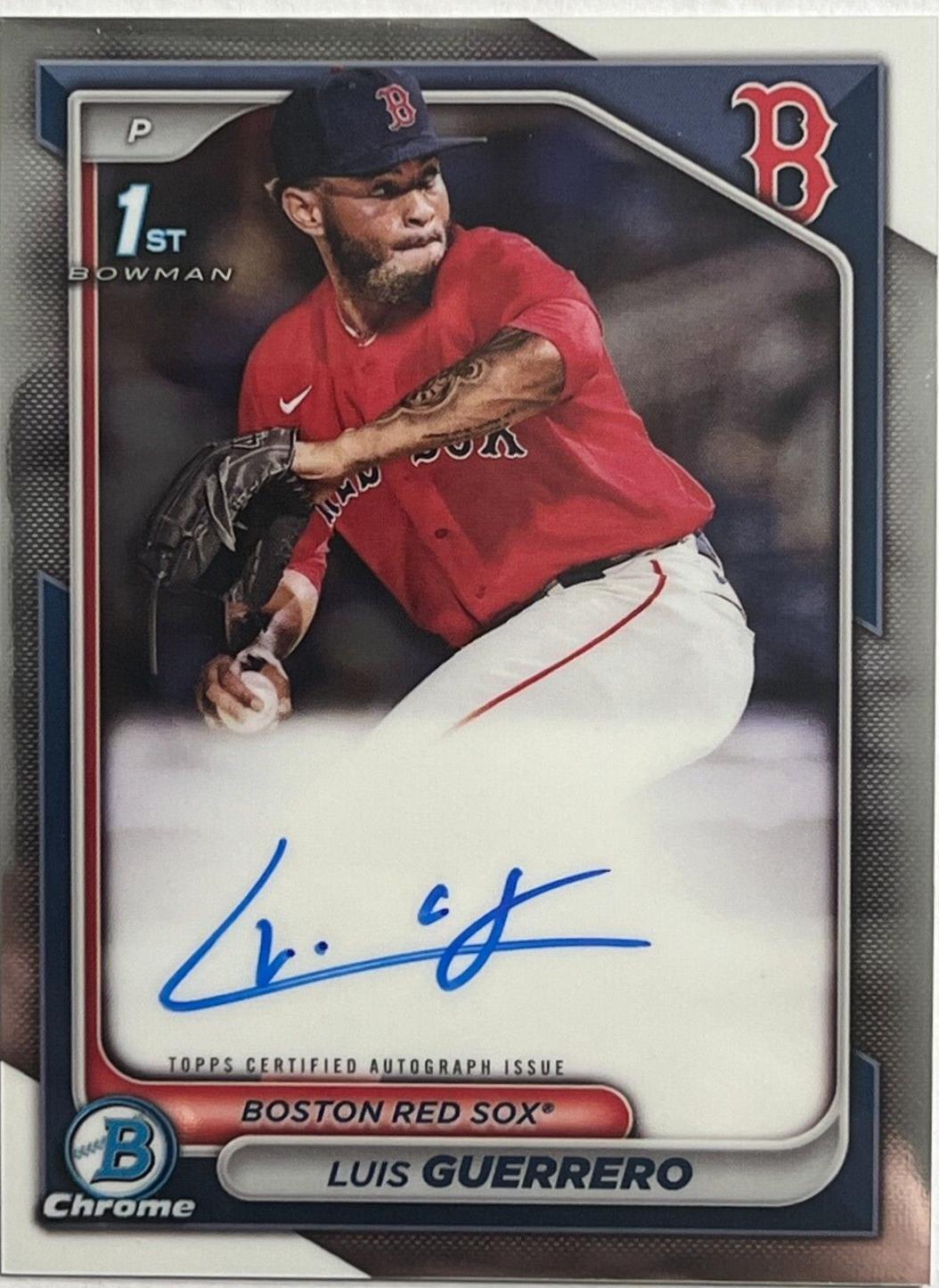 Luis Guerrero #CPA-LG Baseball Cards 2024 Bowman Chrome Prospects Autograph