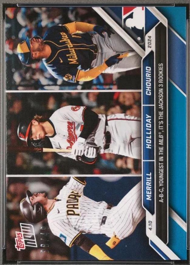 ABC, Youngest Players Jackson 3 Rookies #62 #62 Baseball Cards 2024 Topps Now