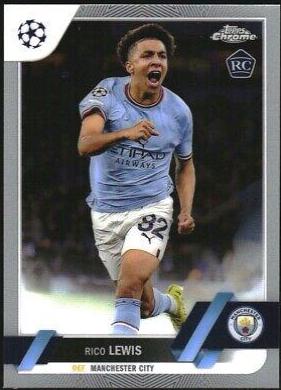 Rico Lewis #163 Soccer Cards 2022 Topps Chrome UEFA Club Competitions
