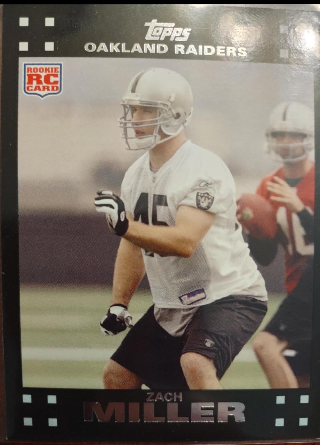 Zach Miller #11 Football Cards 2007 Topps