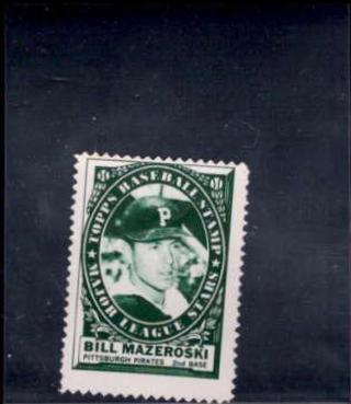Bill Mazeroski Baseball Cards 1961 Topps Stamps