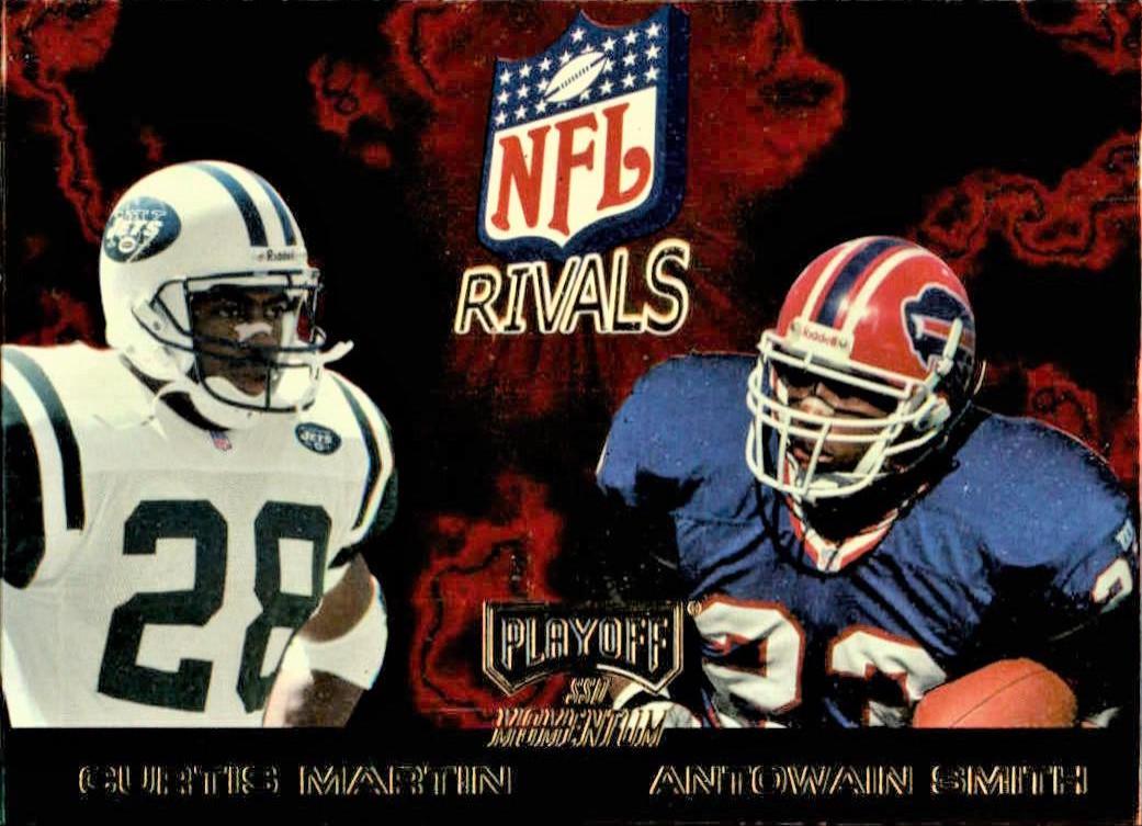 Curtis Martin / Antowain Smith #10 Football Cards 1998 Playoff Momentum NFL Rivals