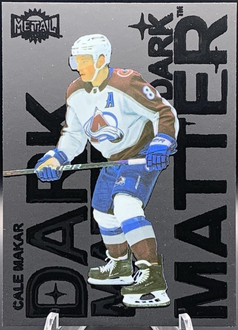 Cale Makar #DM-33 Hockey Cards 2024 SkyBox Metal Universe Dark Matter