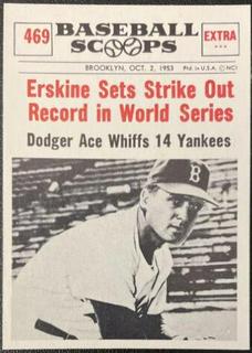 Erskine Sets Strike: Out Record in W. S.