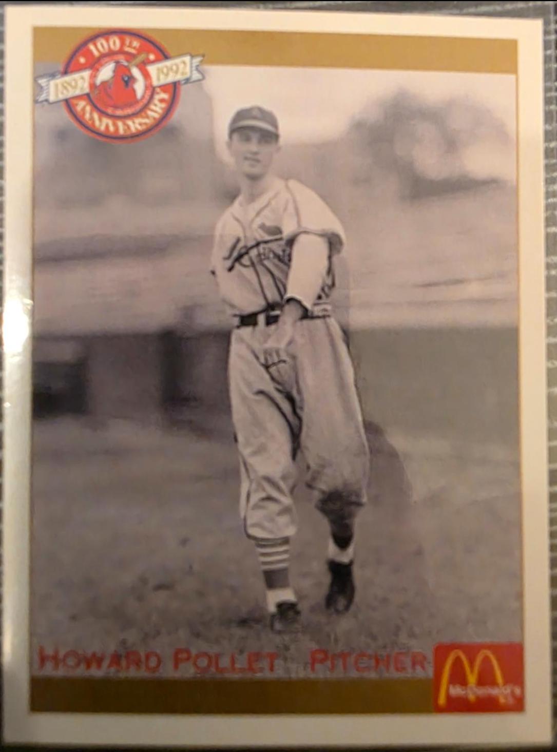 Howard Pollet #49 Baseball Cards 1992 Pacific McDonald's St. Louis Cardinals