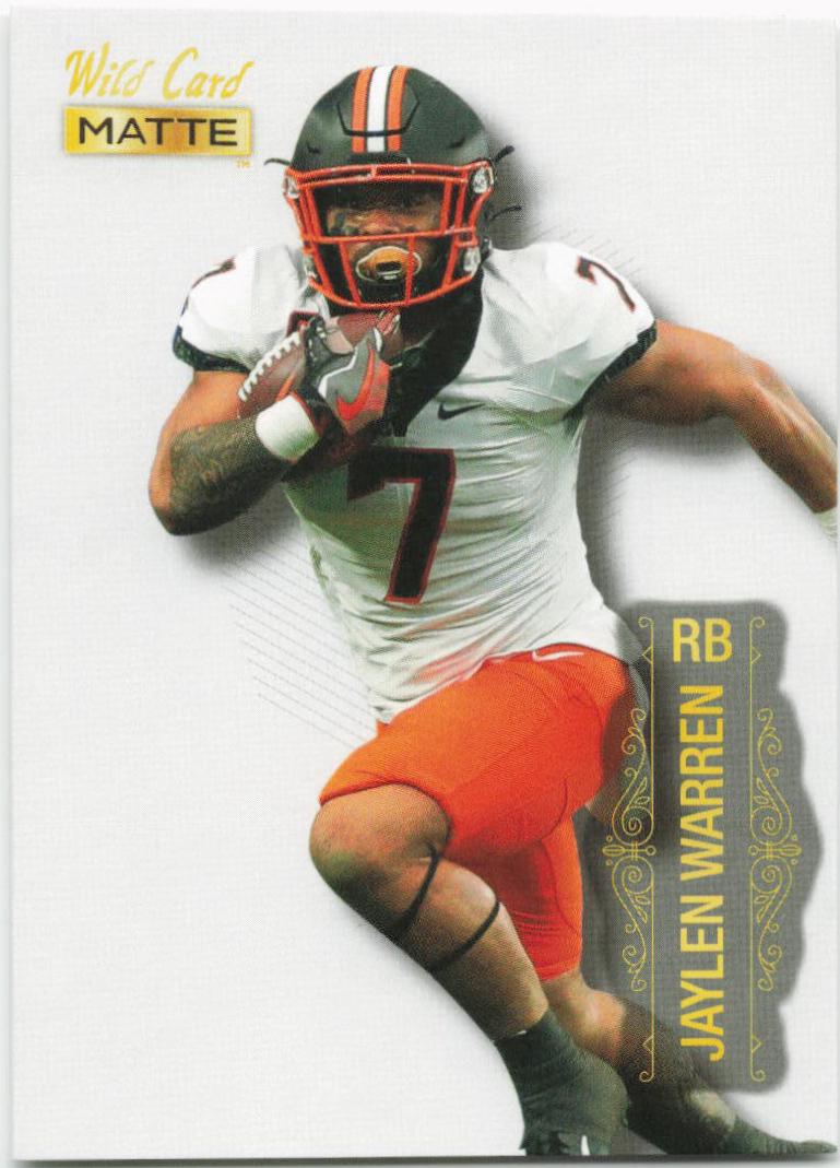 Jaylen Warren #MB-61 2022 Wild Card Matte Football