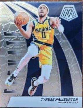 Tyrese Haliburton #1 Basketball Cards 2023 Panini Mosaic Elevate
