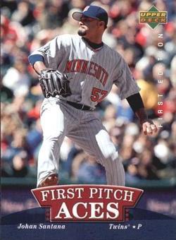 Johan Santana #FPA-JS Baseball Cards 2007 Upper Deck First Edition Pitch Aces