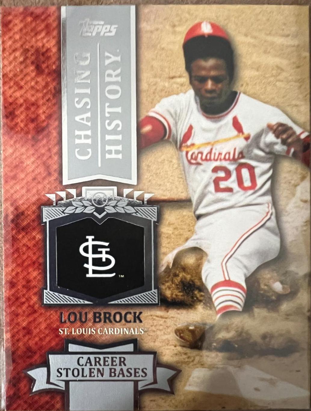 Lou Brock #CH-14 Baseball Cards 2013 Topps Chasing History