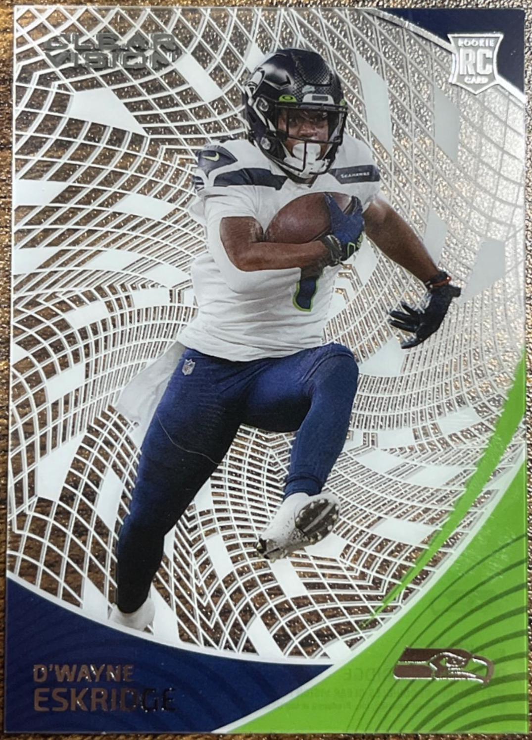 D'Wayne Eskridge #CVR-21 Football Cards 2021 Panini Chronicles Clear Vision Rookies