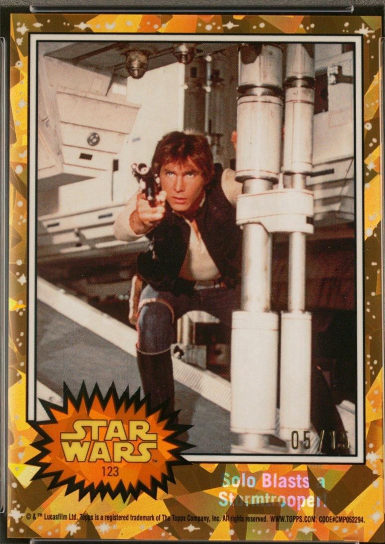 2022 Solo Blasts a Stormtrooper! [Gold] #123