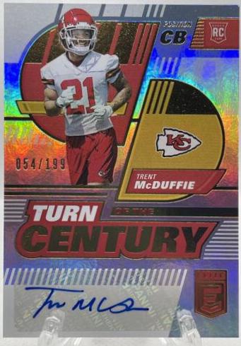 Trent McDuffie #TC-72 Football Cards 2022 Panini Donruss Elite Turn of the Century Autographs