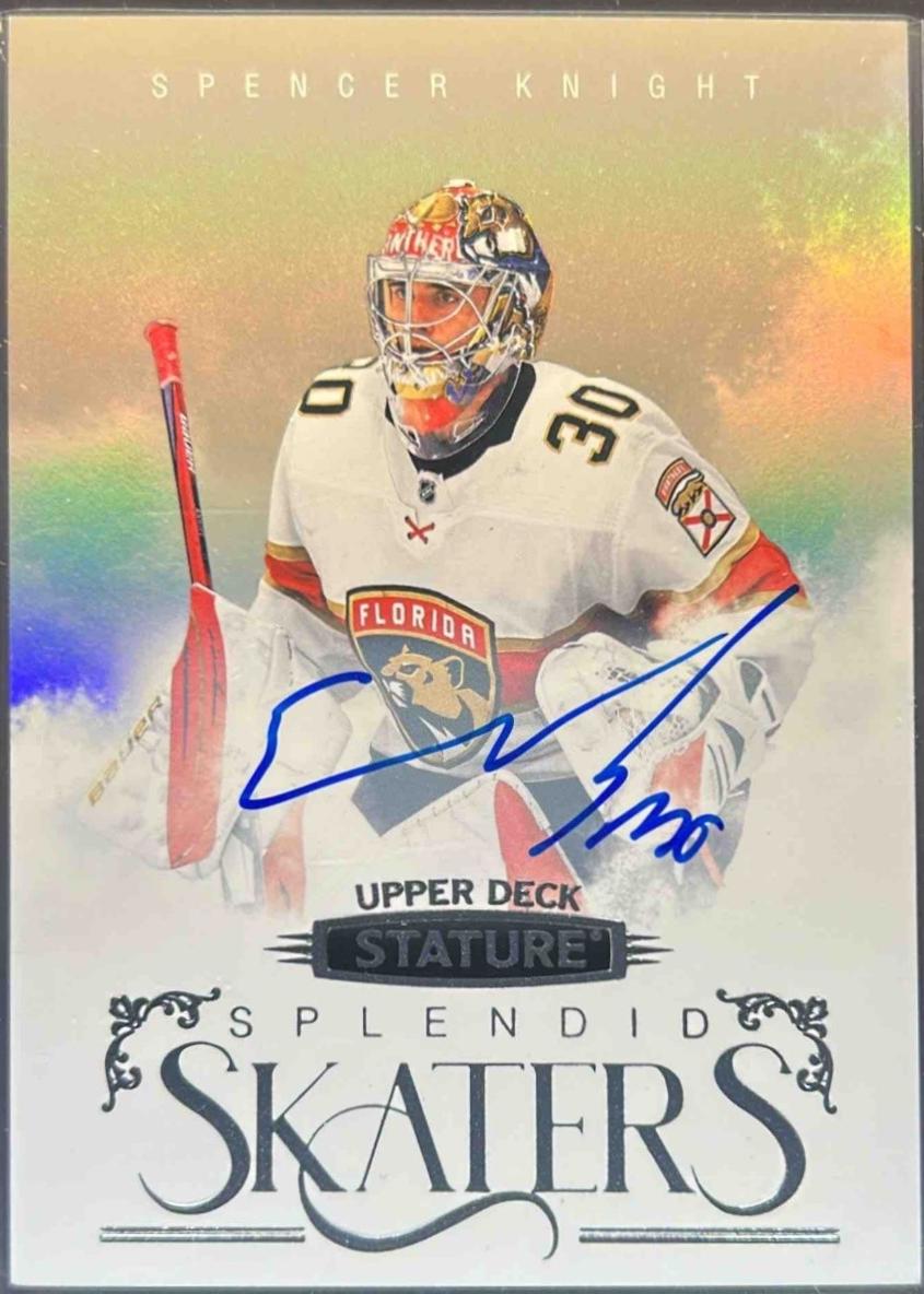 Spencer Knight #SS-19 2024 Upper Deck Stature 2022 Update Splendid Skaters Autograph Hockey