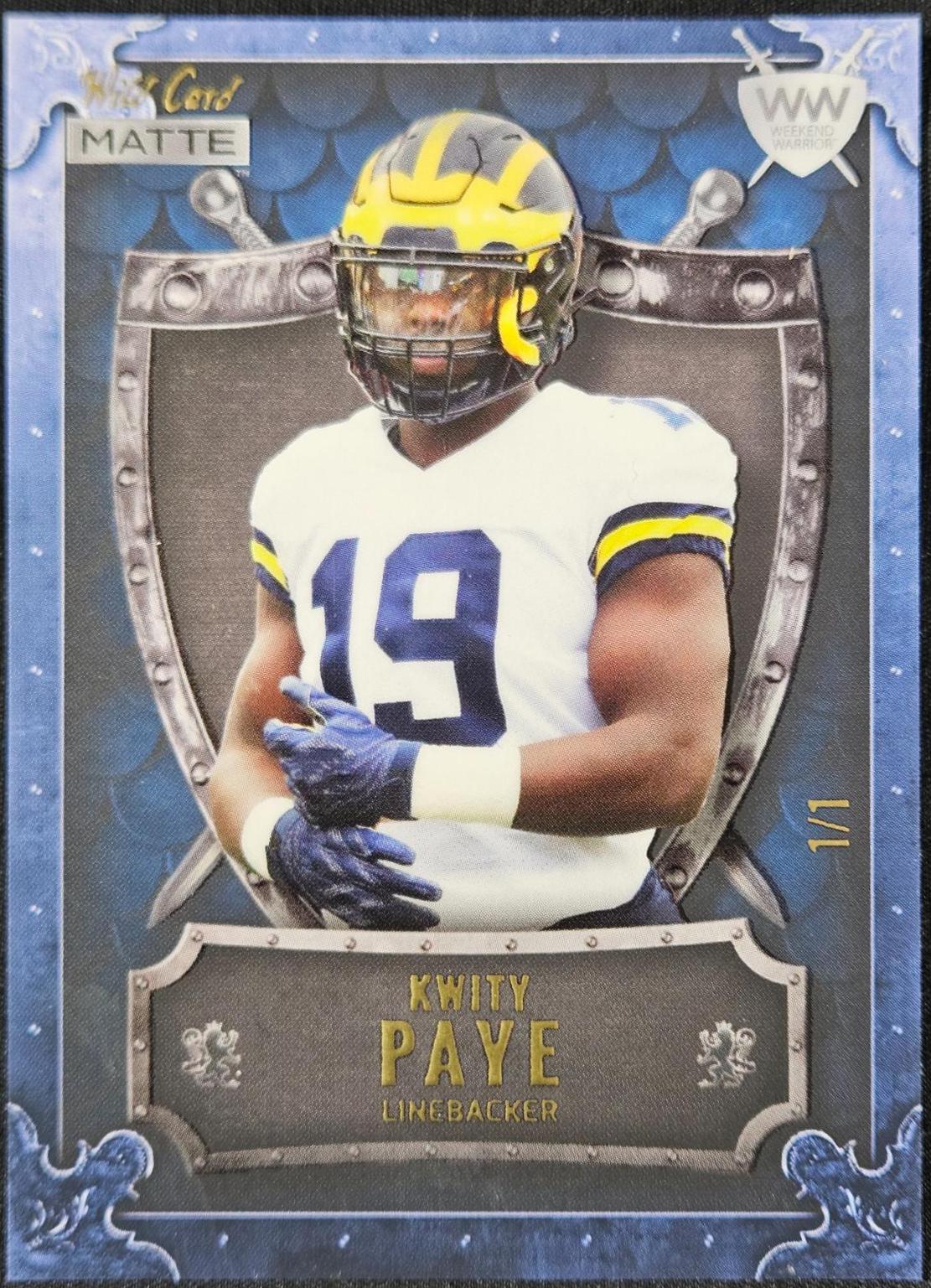 Kwity Paye #WWB-21 2021 Wild Card Matte Weekend Warriors Football