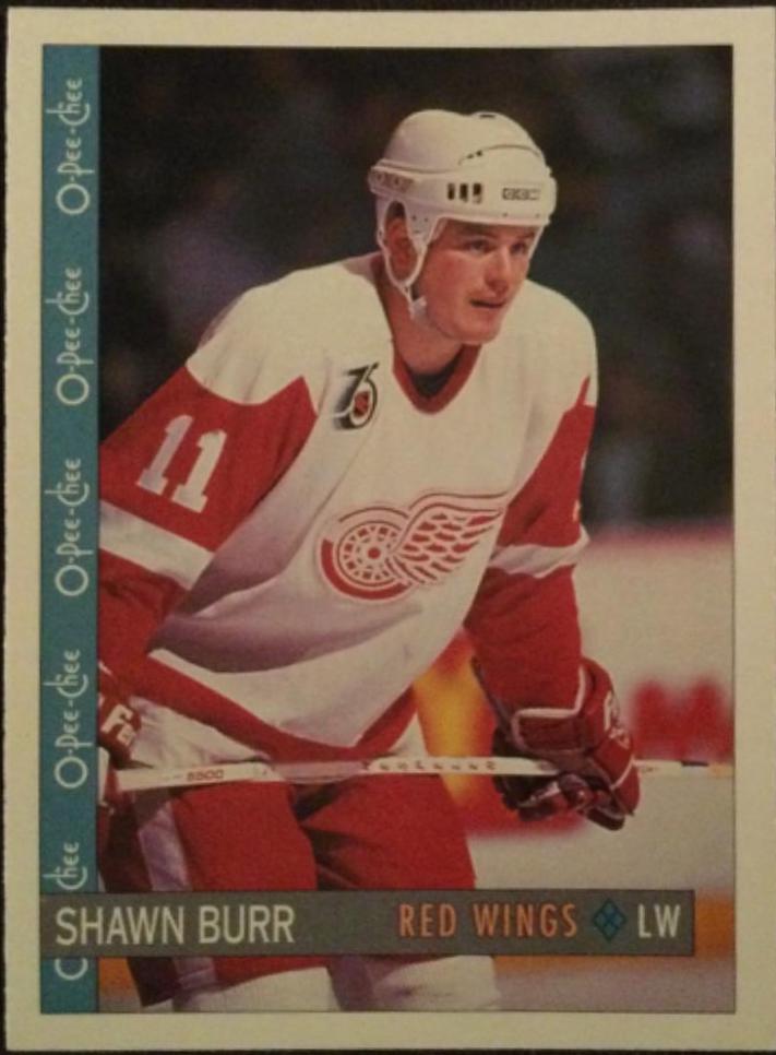 Shawn Burr #24 Hockey Cards 1992 O-Pee-Chee