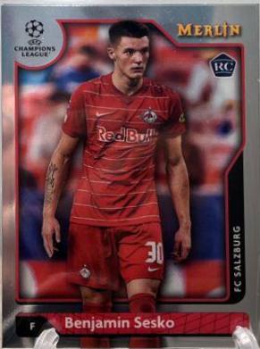 Benjamin Sesko #120 Soccer Cards 2021 Topps Merlin Chrome UEFA