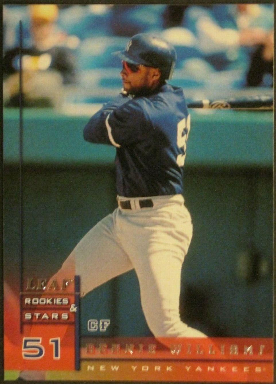 Bernie Williams #11 Baseball Cards 1998 Leaf Rookies & Stars