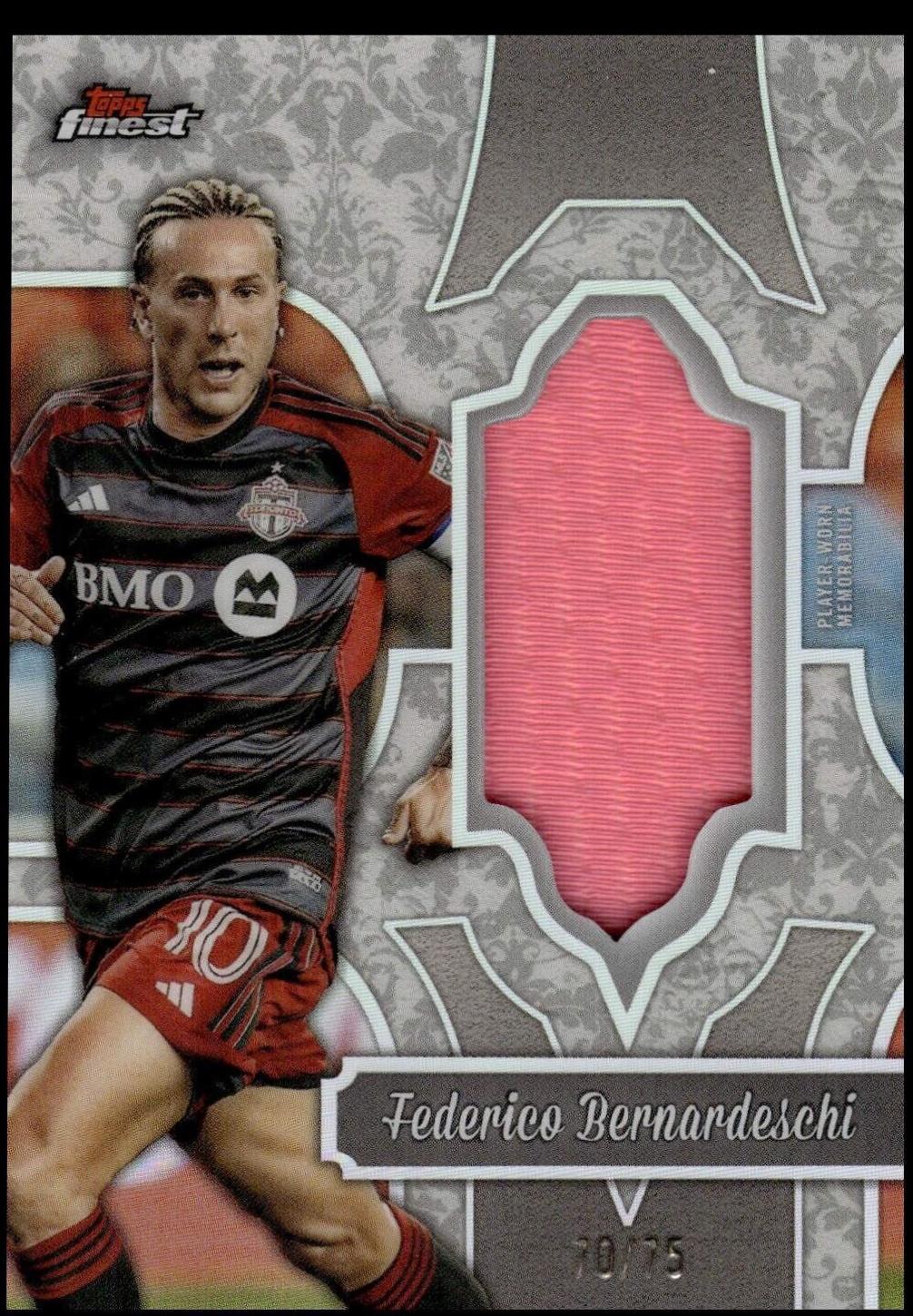 Federico Bernardeschi #FF-FB Soccer Cards 2024 Topps Finest MLS Fabrics