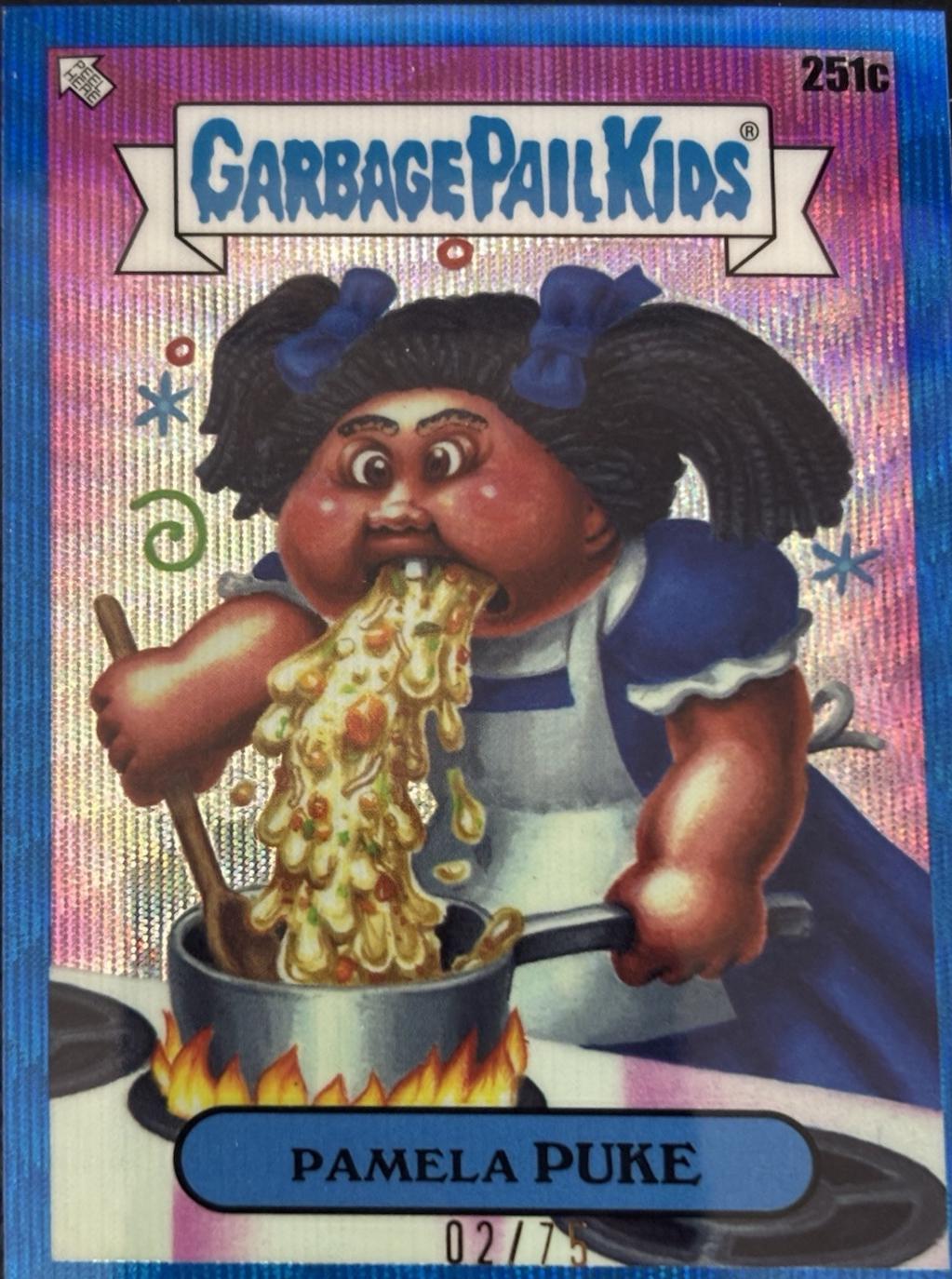 PAMELA Puke [Blue Wave Refractor] #251c Prices | 2024 Garbage Pail