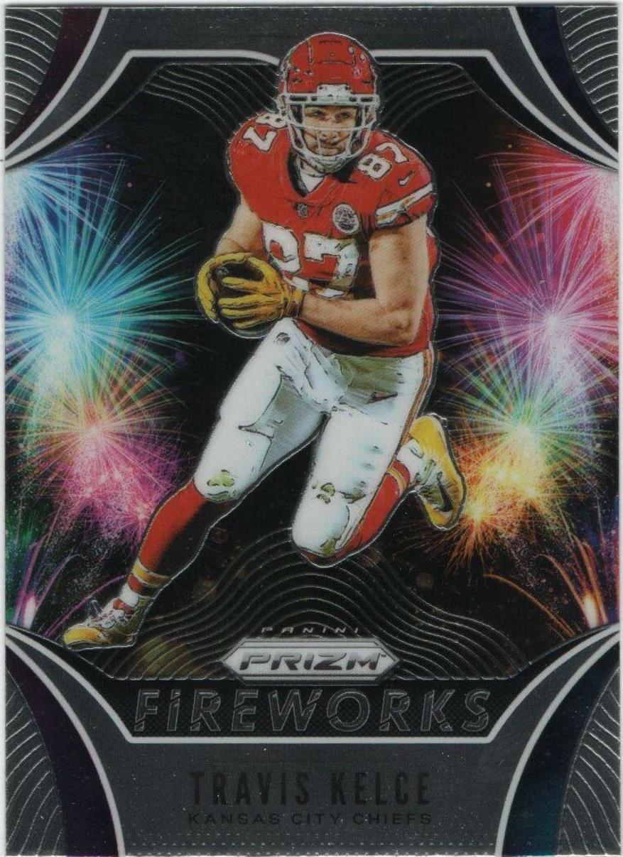 Travis Kelce #FW-TK Football Cards 2019 Panini Prizm Fireworks