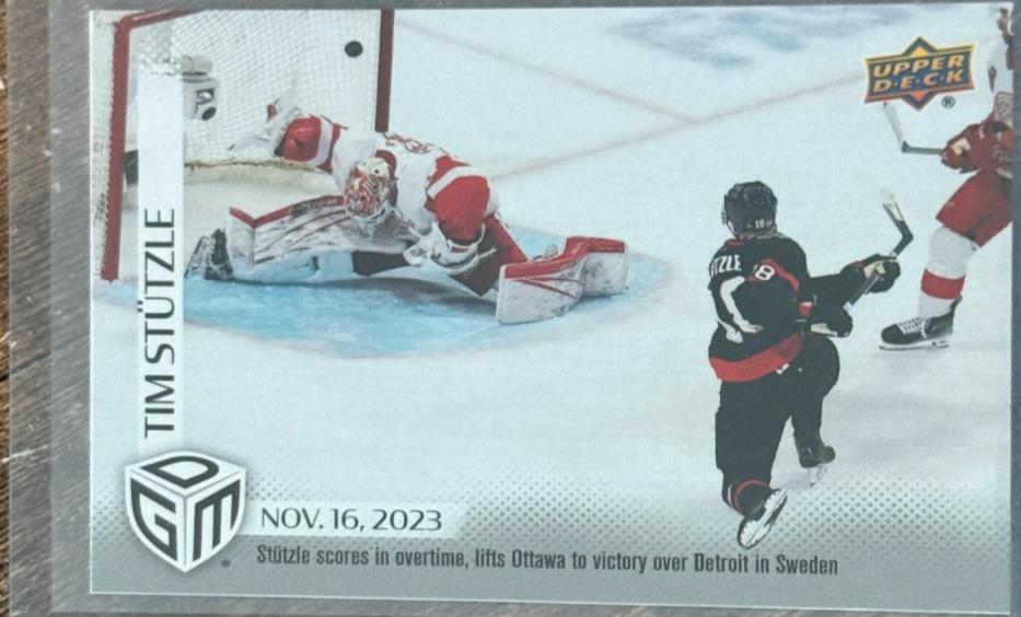 Tim Stutzle #21 2023 Upper Deck Game Dated Moments Hockey