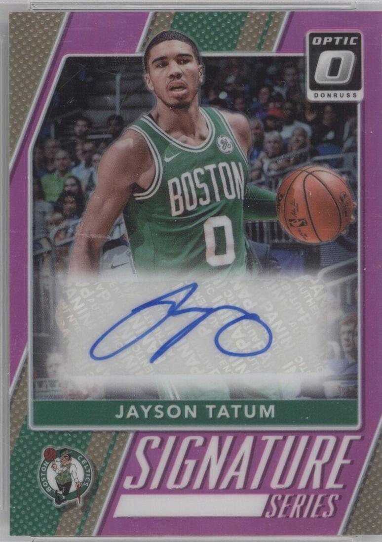 Jayson Tatum [Autograph Pink] #198 Prices | 2017 Panini Donruss Optic ...