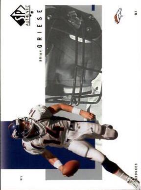 Brian Griese #30 Football Cards 2001 SP Authentic
