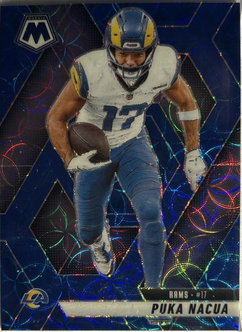 puka-nacua-blue-scope-102-prices-2025-panini-mosaic-football-cards