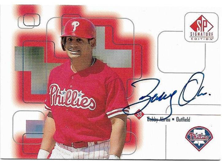 Bobby Abreu #BA Baseball Cards 1999 SP Signature Autographs