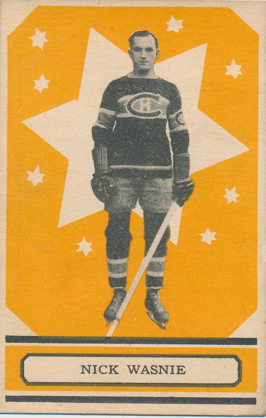 Nick Wasnie #47 1933-34 O-Pee-Chee Hockey