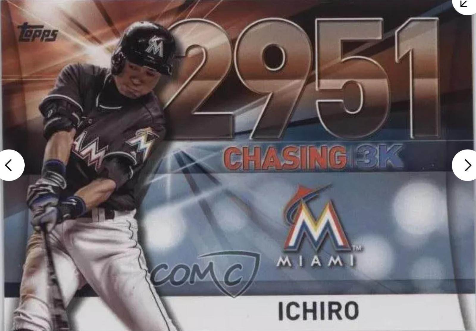 Ichiro #3000-41 Baseball Cards 2016 Topps Update Chasing 3K