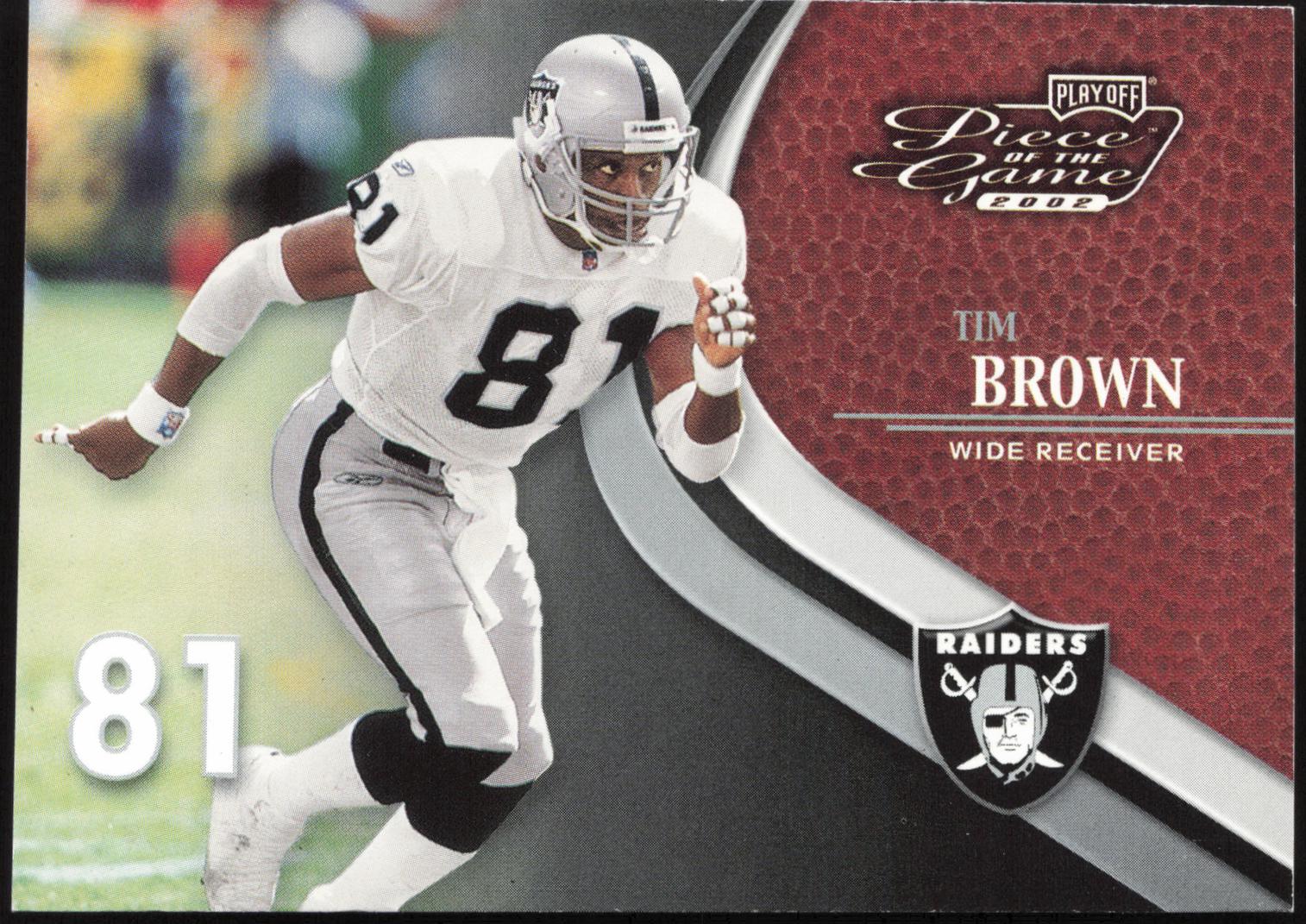 Tim Brown #67 2002 Playoff Piece Of The Game Football