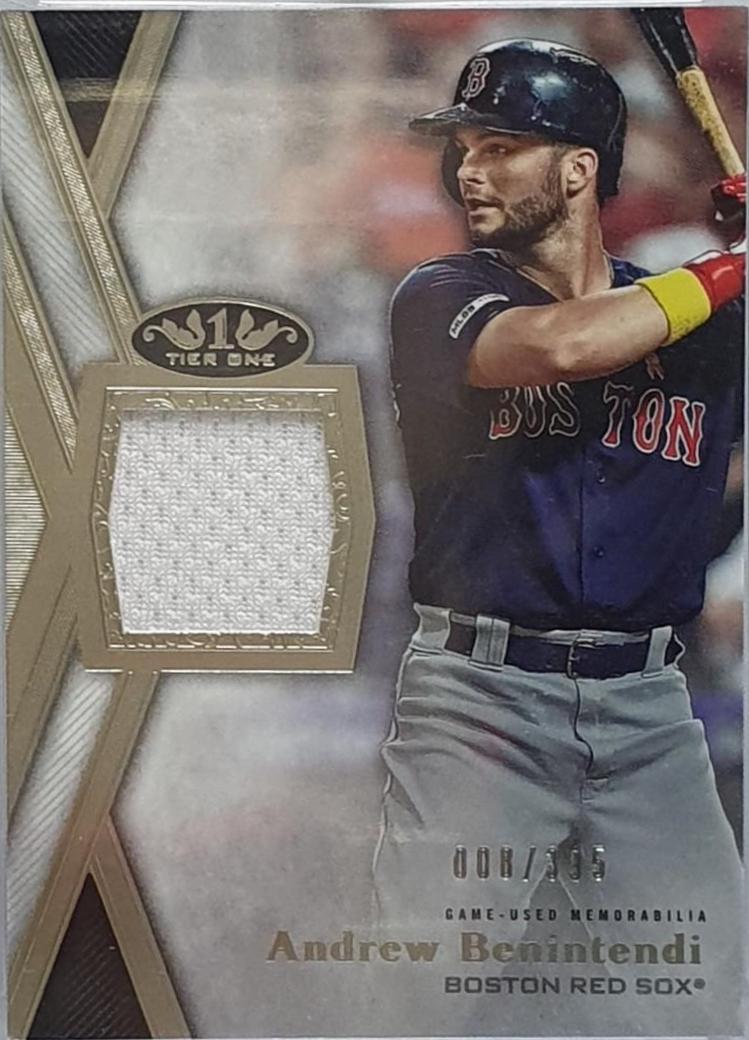 2020 TOPPS TIER ONE RELICS T1RAB ANDREW BENINTENDI #T1R-AB Baseball Cards 2020 Topps Tier One Relics