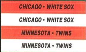 Chicago White Sox - Minnesota Twins Team Sticker