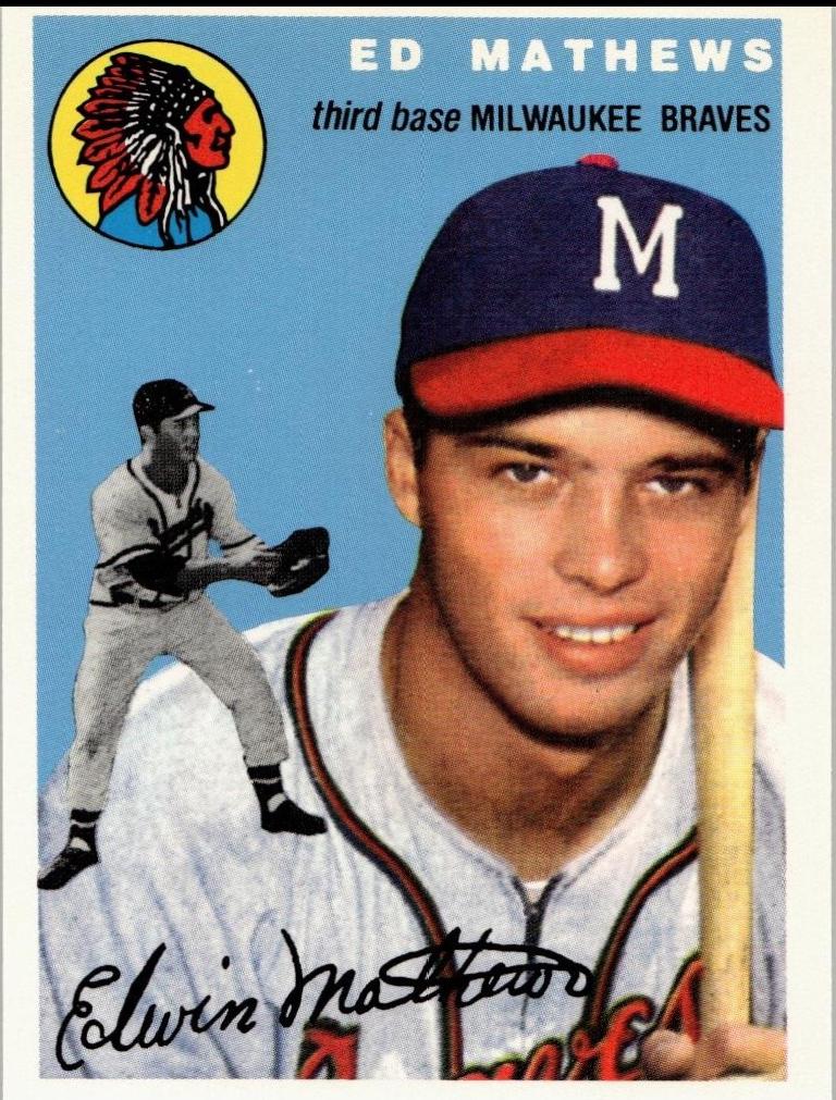 1994 Topps Archives 1954 Reprint Ed Mathews #30 card