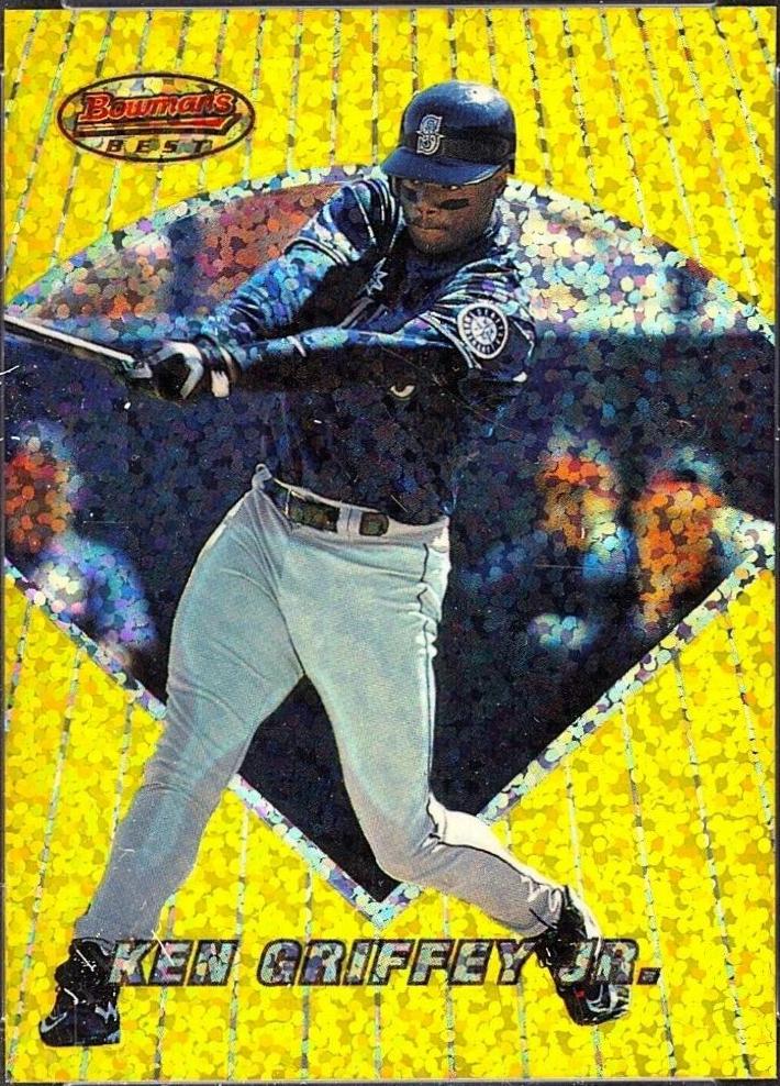 1996 Bowman's Best Preview Ken Griffey Jr. [Atomic Refractor] #BBP30 card